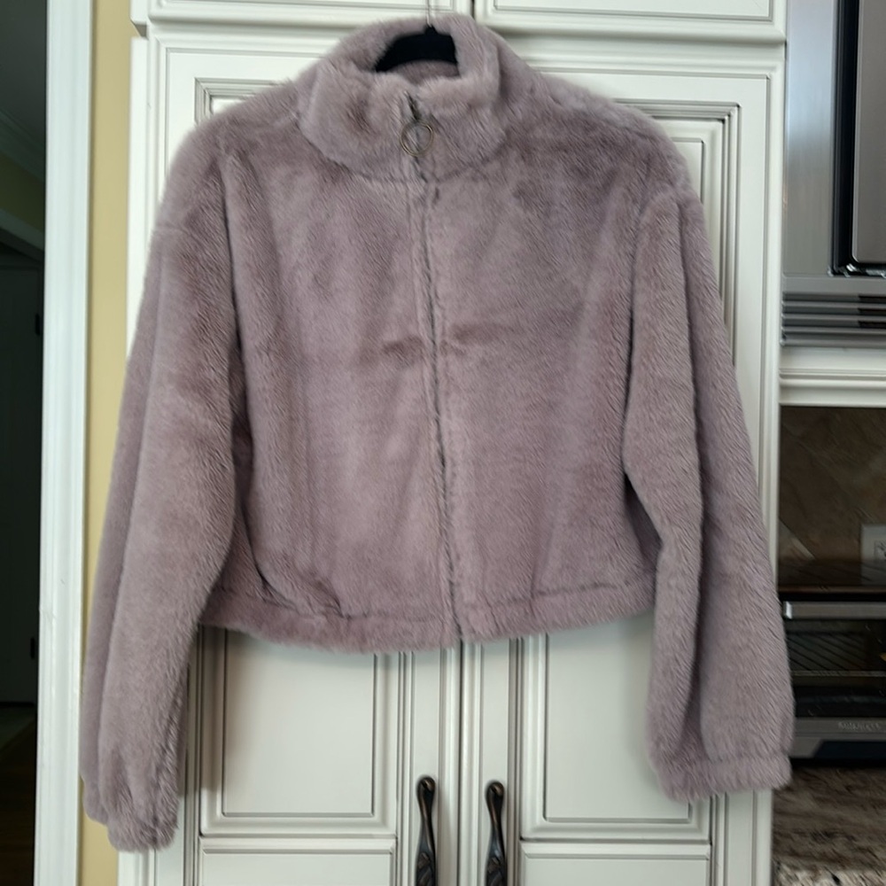 Fuzzy light purple jacket